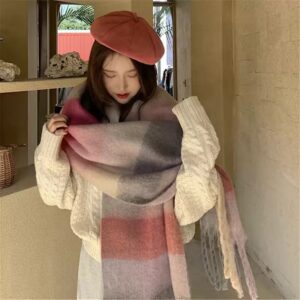 Rainbow tassel [pink purple] / About 230