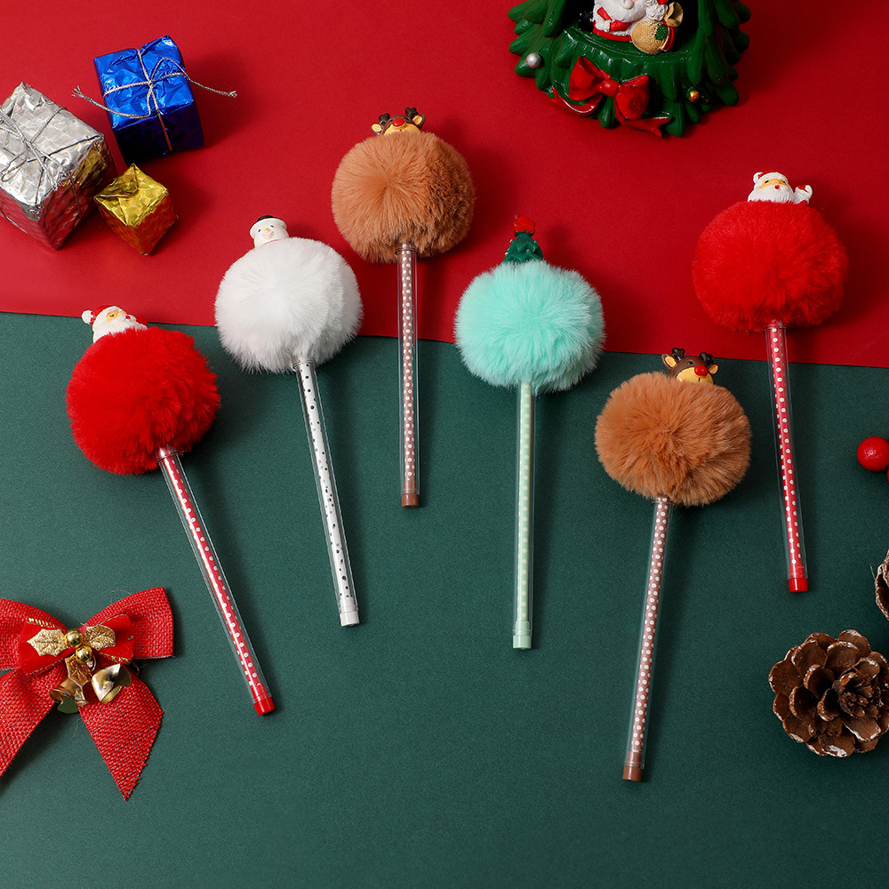 Wholesale Christmas Series Plush Ballint Pen