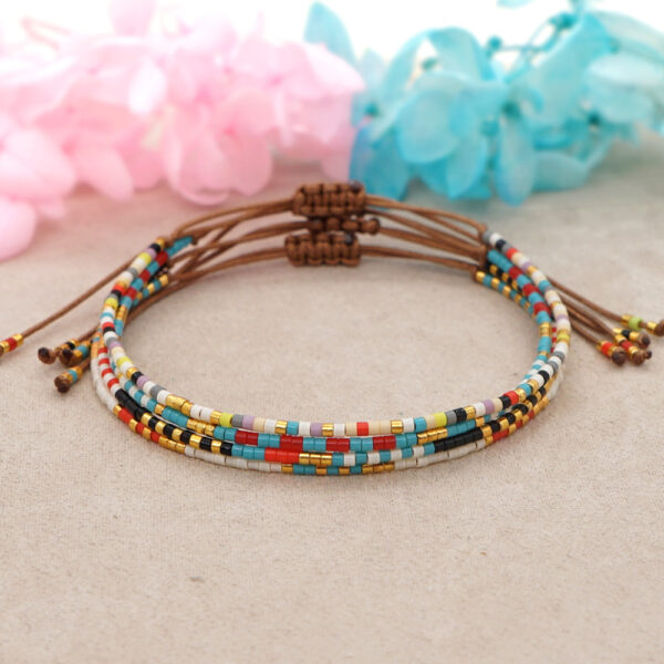 Wholesale Bohemian Rainbow Glass Bracelet