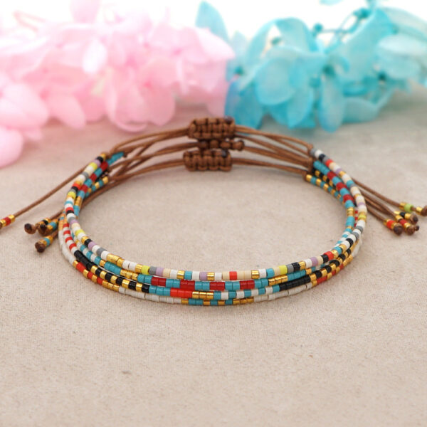 Wholesale Bohemian Rainbow Glass Bracelet
