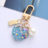 Wholesale Acrylic Pearl Love Keychain