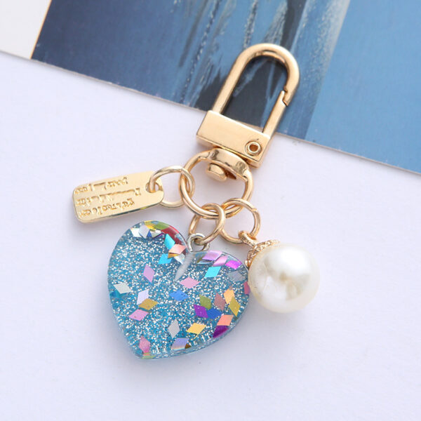 Wholesale Acrylic Pearl Love Keychain