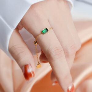 Ring green adjustable -6202