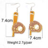 Wholesale Sports Baseball Football Wooden Earrings