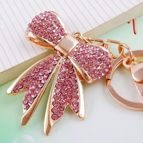 O1CN013ojRmw1anL7AVCPia__2208142583374-0-cib Wholesale Alloy Rhinestone Bow Keychain