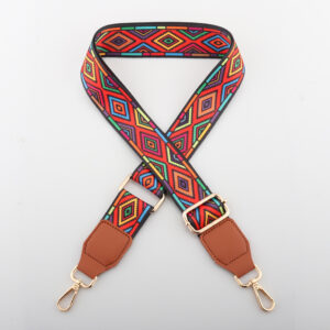 J11-P2-colorful rhombus-width 3.8cm / Light gold button