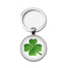 Wholesale Four Leaf Clover Time Gemstone Stainless Steel Keychain