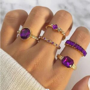 Purple five-piece set / J-001