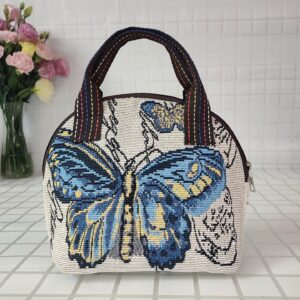 Blue Butterfly Shell Bag