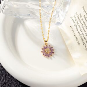Purple / Daisy necklace