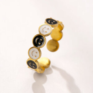 Gold (black and white smiley face) / All yards