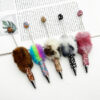 wholesale beadable pens Leopard Fur Ball Heavy Industries DIY Full of Diamonds Rainbow Color Cute Ballpoint Pen