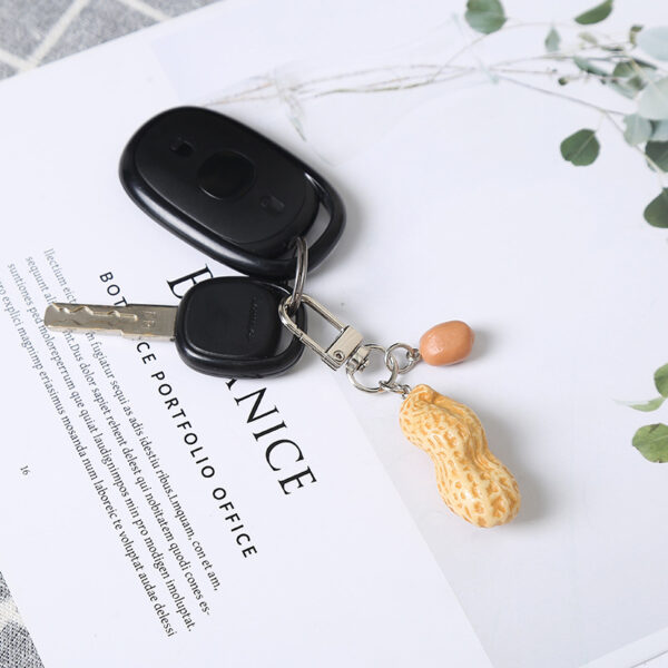 Wholesale PVC Simulation Peanut Creative Keychain