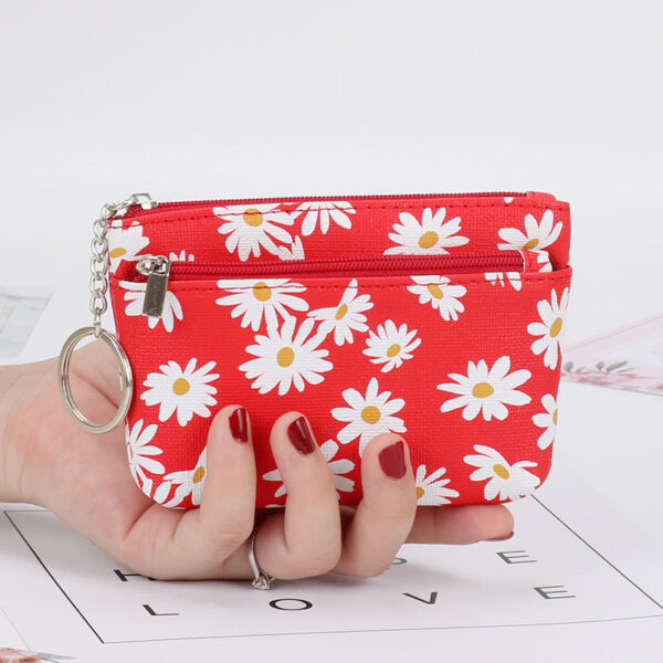 Wholesale PU Daisy Zipper Zero Wallet