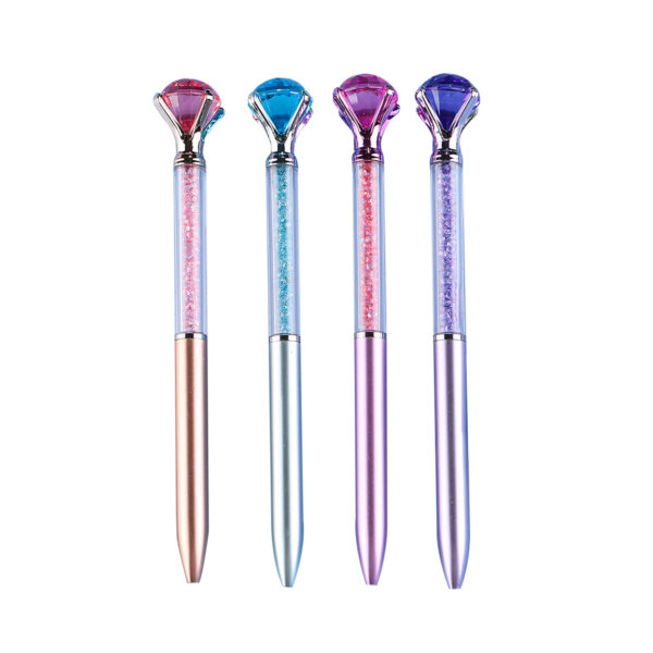 O1CN013vojWr1egFVNYSyCQ_2208127063900-0-cib Wholesale Imitation Metal Rod Large Diamond Colored Crystal Quicksand Broken Diamond Plastic Ballpoint Pen