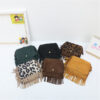 Wholesale Suede Leopard Print Tassel Kids Messenger Bag