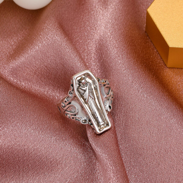 Wholesale Halloween Gothic Coffin Alloy Rings