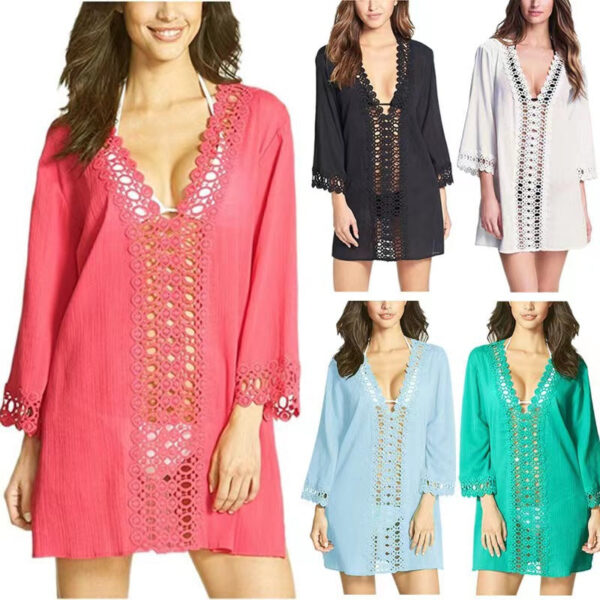 O1CN013yUIUk1DAeWJBPkSf__2215388450176-0-cib Wholesale Crochet Cutout Beach Swimwear Cover Up
