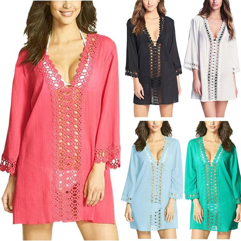 Wholesale Crochet Cutout Beach Swimwear Cover