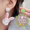 Wholesale Easter Rabbit Radish Chicken Acrylic Earrings