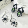 Wholesale Retro Halloween Exaggerated Hollow Spider Earrings