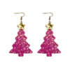 Wholesale Christmas Glitter Gretel Leather Acrylic Earrings
