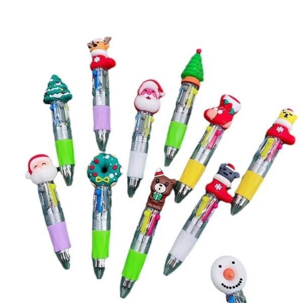 O1CN01418mZG2EDEh7DJUIV_2209932338710-0-cib Wholesale Cartoon Christmas Mini Four Color Plastic Ballpoint Pen