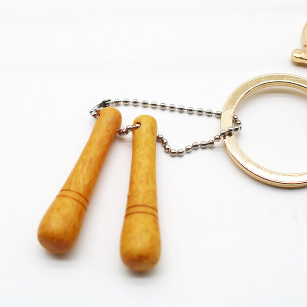 Wholesale Creative Wooden Small Simulation Drum Keychain