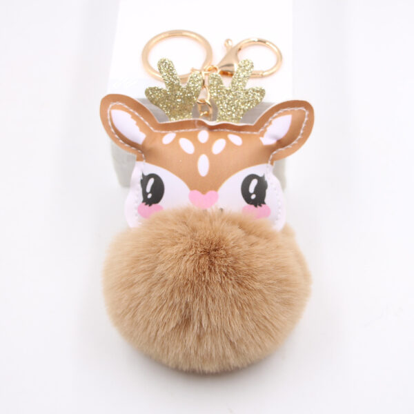 Wholesale Christmas Cute Fawn Plush Keychain