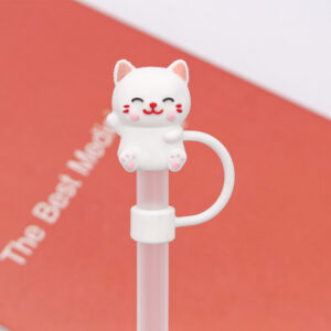 White smiling cat 10mm / Bagged without straw