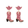 Wholesale Color Diamond Western Cowboy Hat Boots Alloy Earrings