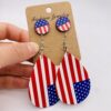 O1CN0144wWMJ2CFrbH4O5z9_2207539588445-0-cib Wholesale Independence Day American Flag Leather Earrings Stud Set