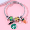 Wholesale Stainless Steel Lemon Carrot Pendant Alloy Bracelet