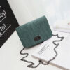 Wholesale Small Square Bag Turn Lock Chain Shoulder Bag PU Crossbody Bag