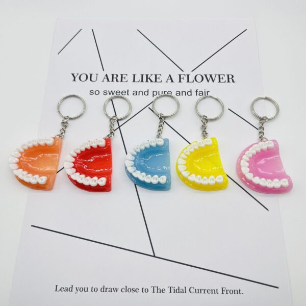Wholesale Resin Teeth Creative Key Chains