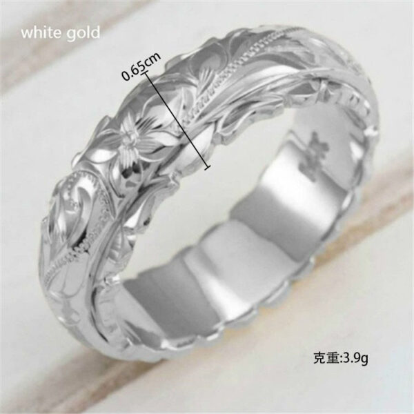 Wholesale Carved Rose Flower Metal Rings