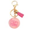 Wholesale Love MAMA German Word Resin Tassel Mother's Day Keychain