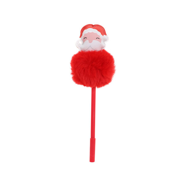O1CN014D4COz20VBUDCOwOr_2215790466854-0-cib Wholesale Cartoon Christmas Snowman Elk Fur Ball Ballpoint Pen