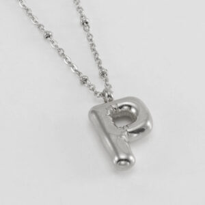 Steel letter P (with chain)