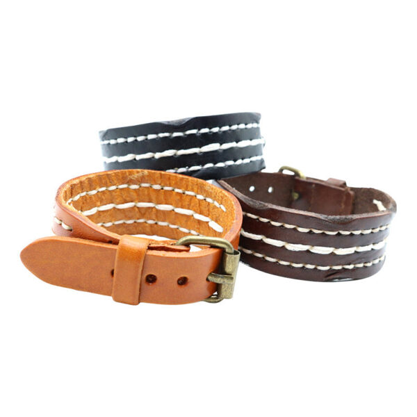 O1CN014DUW0p29v8IYGqd47__2201202028129-0-cib Wholesale Adjustable Wide Edition Men's Leather Belt Bracelet