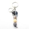 Wholesale Cow Tooth Hat Letter Silicone Bead Keychain