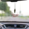 Wholesale Pink Heart Rearview Mirror Beaded Acrylic Car Accessories