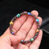 Wholesale Colorful Stone Magnet Hand Woven Bracelet