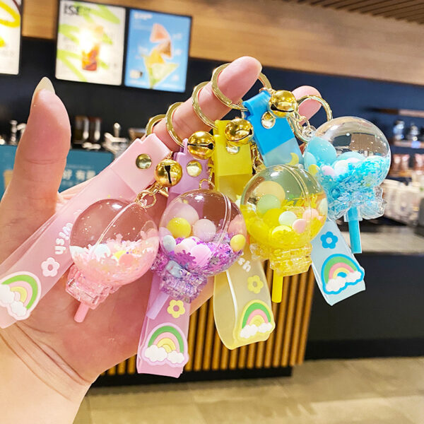 Wholesale Acrylic Quicksand Lollipop Keychain