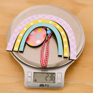 Easter wooden rainbow pendant egg