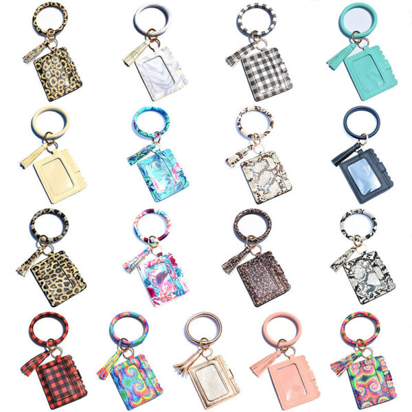 Wholesale PU Pickup Bag Tassel Bracelet Key Chain