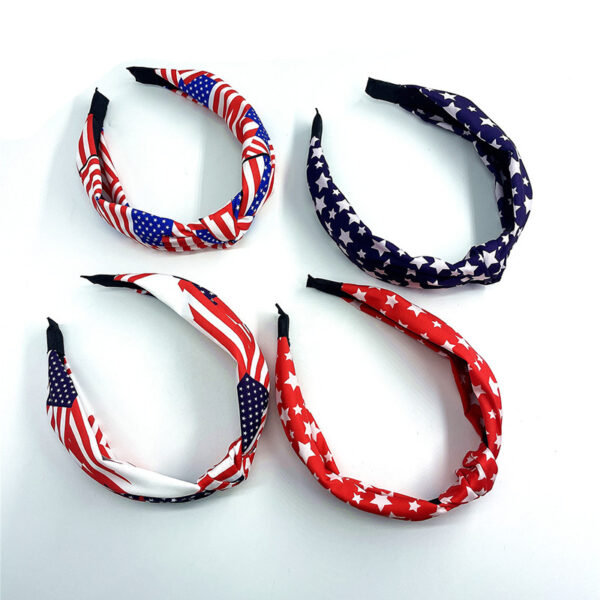 Wholesale New American Flag Independence Day Headband Fabric Knotted Creative Headband