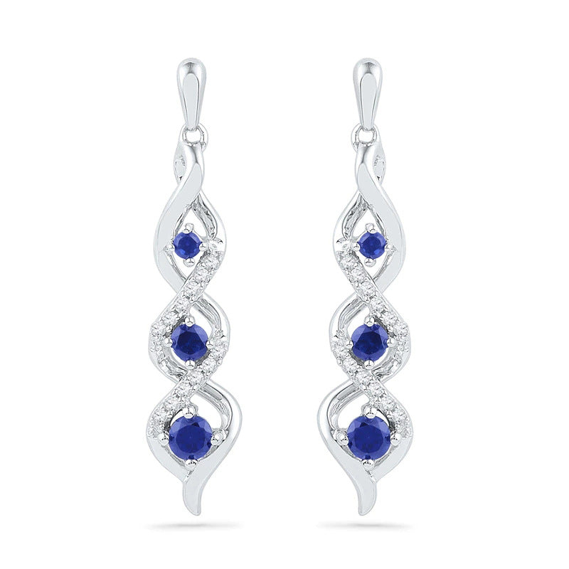 Wholesale Baroque Long Zircon Copper Earrings