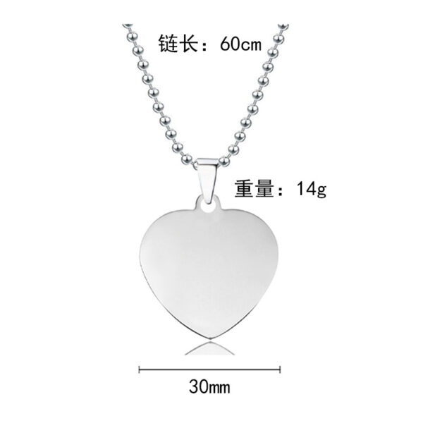Wholesale Love Heart Stainless Steel Pendant Titanium Steel Necklaces