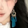Wholesale Bohemian Tassel Ethnic Style Long Earrings
